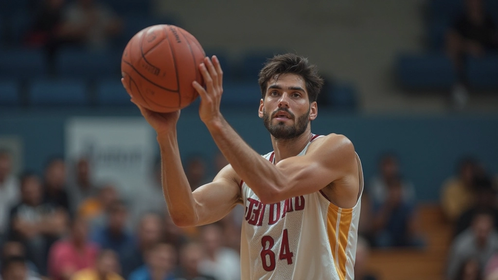 Basketball player executing shooting form with proper mechanics and technique